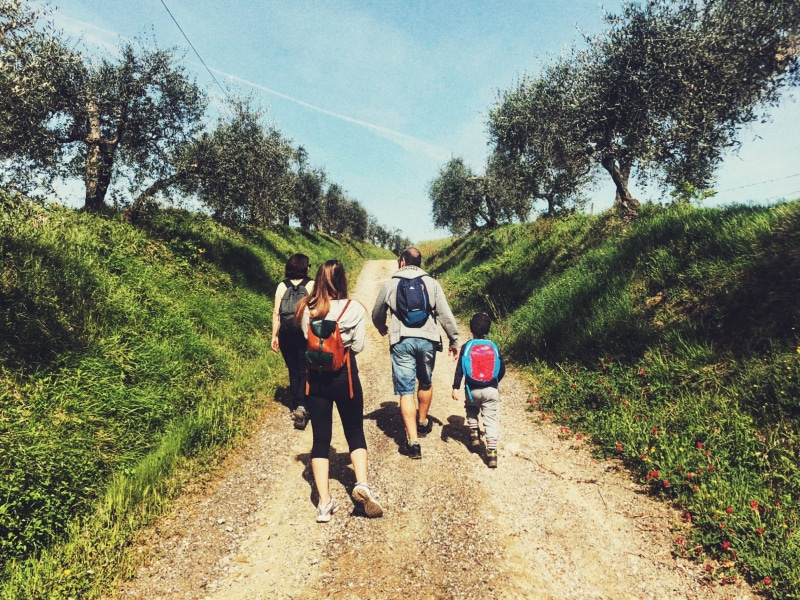 Passeggiata con bambino